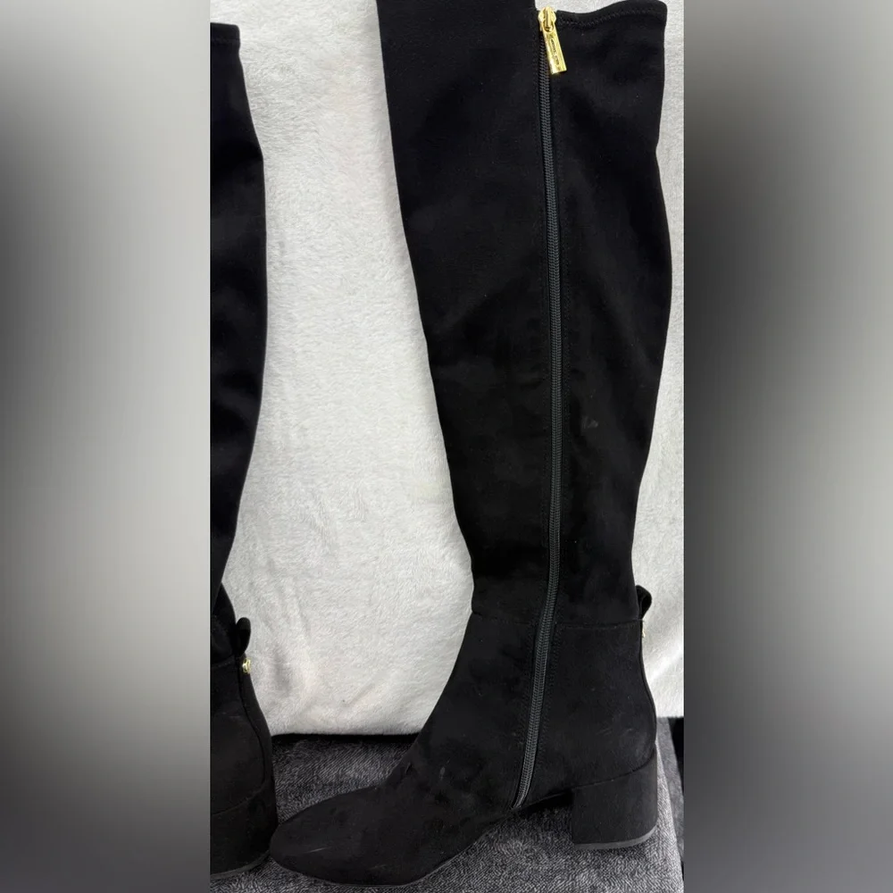 Michael Kors Women's Braden Black Knee-High Boots size 7 suede block heel